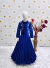 OC 230 Heavy Viscose  Velvet With Heavy Embroidery Sequence Work With Full Sleeves Gown Exporters In India